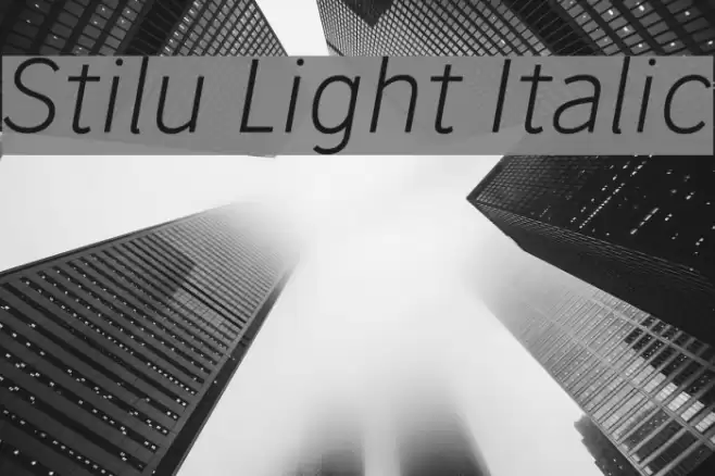 Stilu Light Italic Font examples
