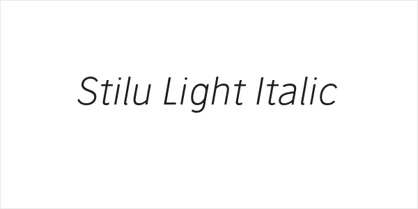 Stilu Light Italic Logo