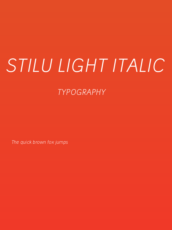 Stilu Light Italic Poster