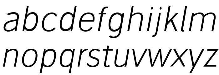 Stilu Light Italic Font LOWERCASE