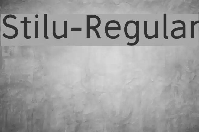Stilu-Regular Font examples