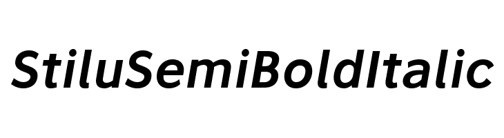 Stilu SemiBold Italic Font
