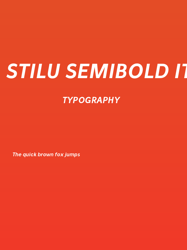 Stilu SemiBold Italic Poster