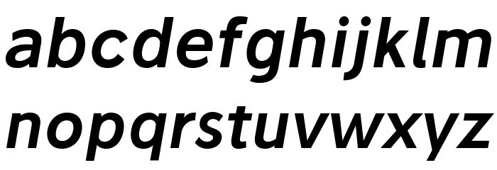 Stilu SemiBold Italic Font LOWERCASE