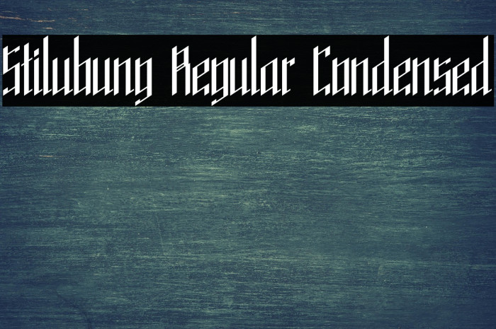 Stilubung Regular Condensed Example 2