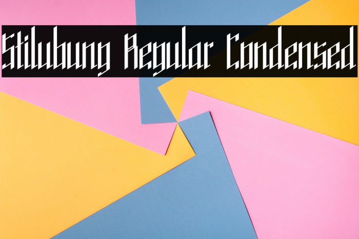 Stilubung Regular Condensed Example 3