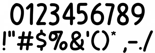 Stimcard Font OTHER CHARS