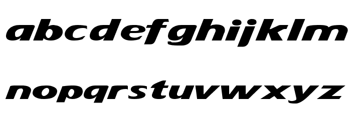 StingRay Font LOWERCASE