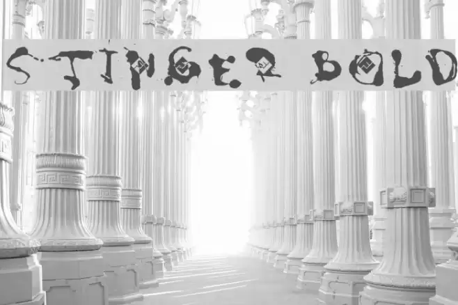 Stinger Bold Font examples