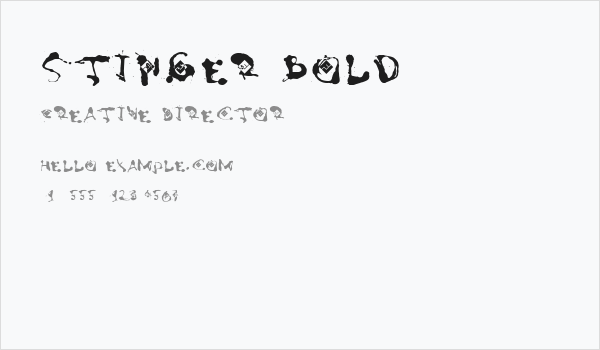 Stinger Bold Business Card