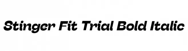 Stinger Fit Trial Bold Italic  Fuentes Gratis Descargar