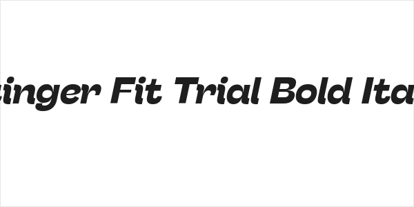 Stinger Fit Trial Bold Italic Logo