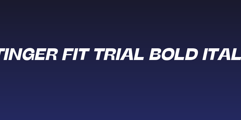 Stinger Fit Trial Bold Italic Social Header