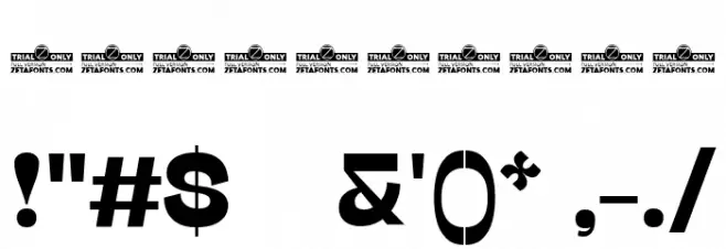 Stinger Fit Trial Bold Font OTHER CHARS