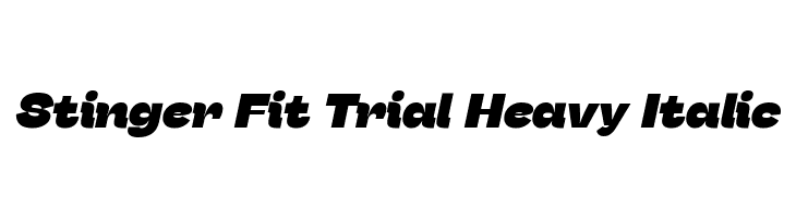 Stinger Fit Trial Heavy Italic  Скачать бесплатные шрифты