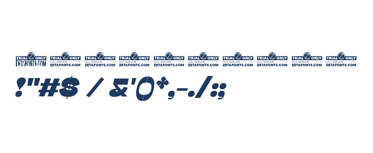 Stinger Fit Trial Heavy Italic Other Characters