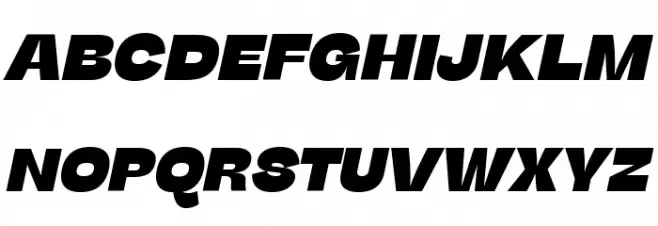 Stinger Fit Trial Heavy Italic Schriftart Groß