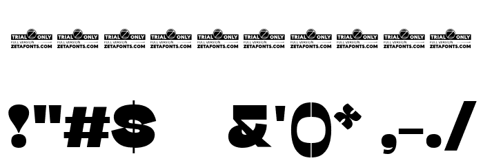 Stinger Fit Trial Heavy Font OTHER CHARS