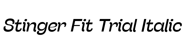 Stinger Fit Trial Italic  les polices de caractères gratuit tlcharger