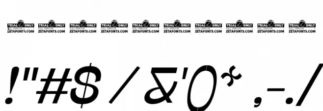 Stinger Fit Trial Italic Font OTHER CHARS