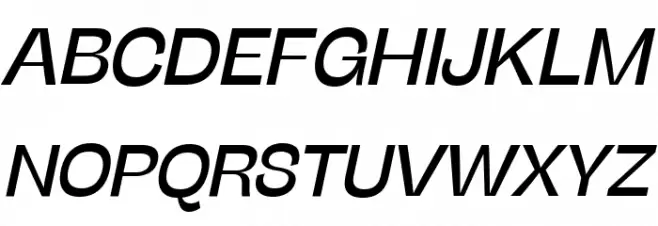 Stinger Fit Trial Italic Caratteri MAIUSCOLE