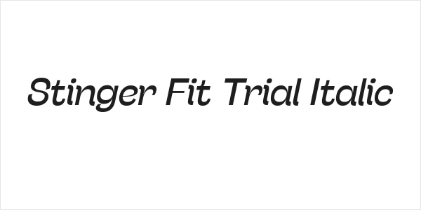 Stinger Fit Trial Italic Logo