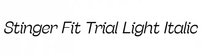 Stinger Fit Trial Light Italic  Fuentes Gratis Descargar