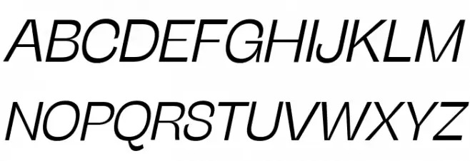 Stinger Fit Trial Light Italic Schriftart Groß