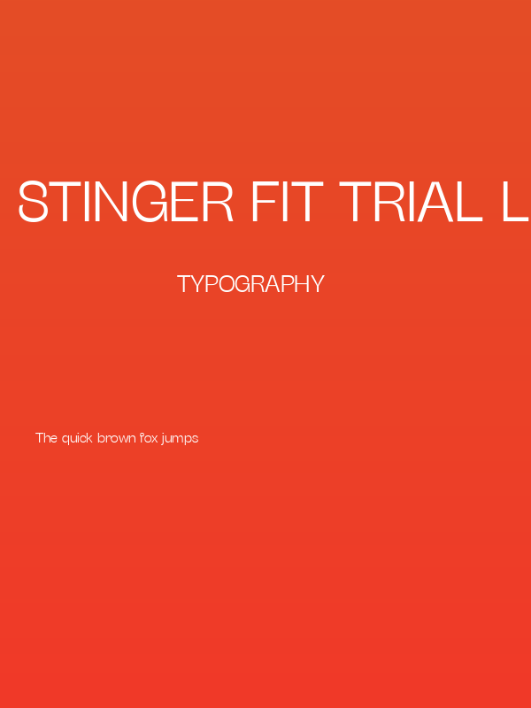 Stinger Fit Trial Light Poster