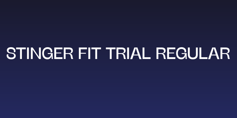Stinger Fit Trial Regular Social Header