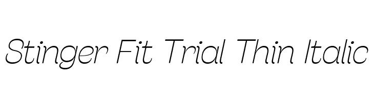 Stinger Fit Trial Thin Italic  Frei Schriftart Herunterladen