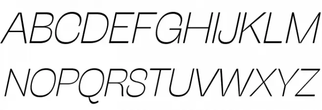 Stinger Fit Trial Thin Italic Fuentes MAYÚSCULAS