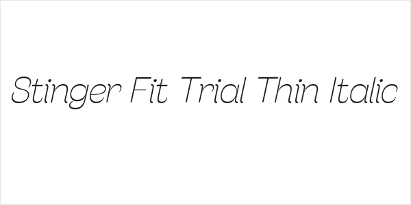 Stinger Fit Trial Thin Italic Logo