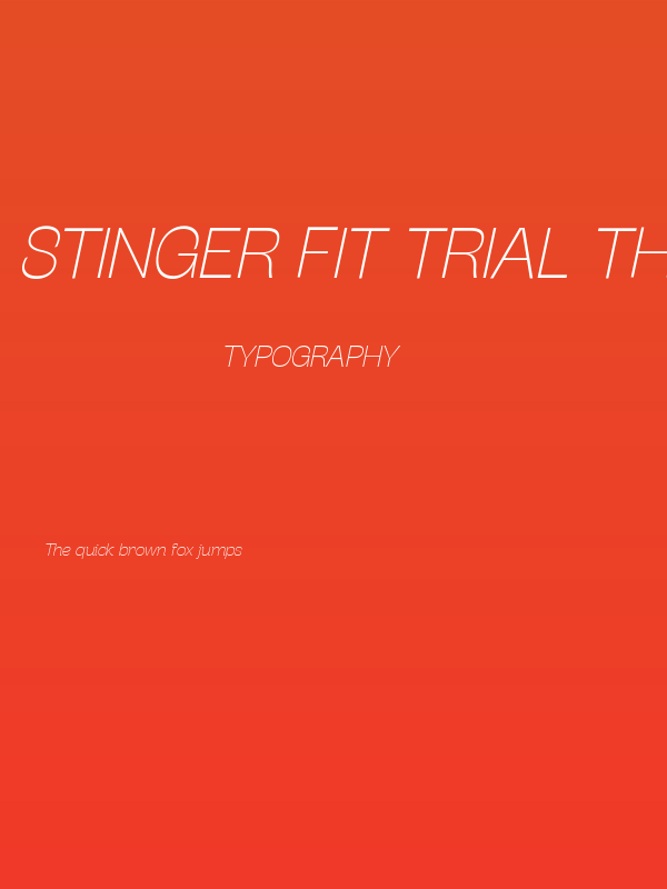Stinger Fit Trial Thin Italic Poster