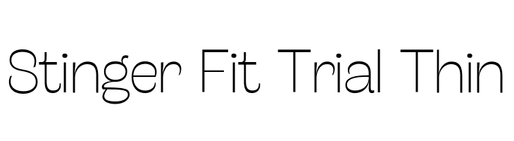 Stinger Fit Trial Thin  フリーフォントのダウンロード