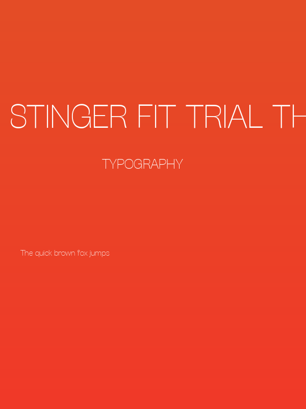 Stinger Fit Trial Thin Poster