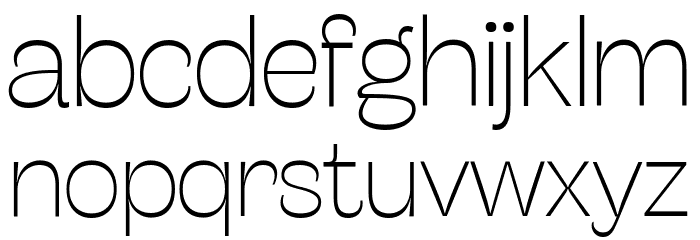 Stinger Fit Trial Thin Font LOWERCASE
