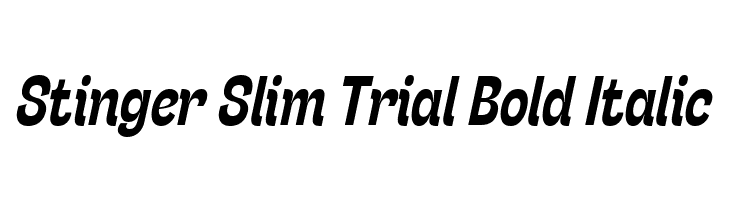 Stinger Slim Trial Bold Italic  免费字体下载