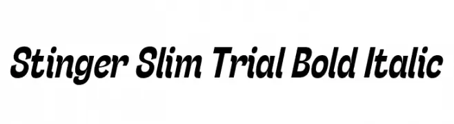Stinger Slim Trial Bold Italic  Descarca Fonturi Gratis