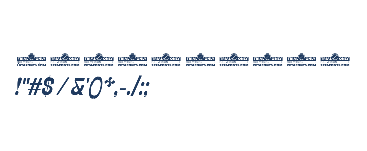 Stinger Slim Trial Bold Italic Other Characters