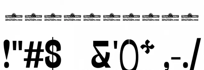 Stinger Slim Trial Bold Font OTHER CHARS