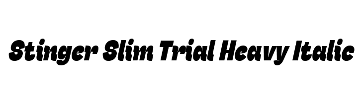 Stinger Slim Trial Heavy Italic  नि: शुल्क फ़ॉन्ट्स डाउनलोड
