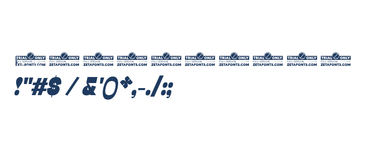 Stinger Slim Trial Heavy Italic Other Characters