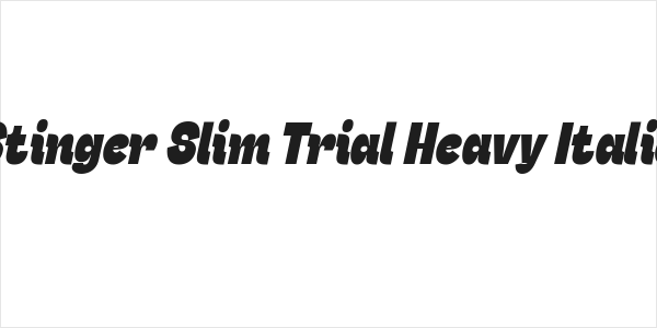 Stinger Slim Trial Heavy Italic Logo