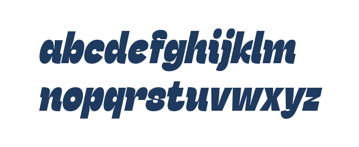 Stinger Slim Trial Heavy Italic Lowercase