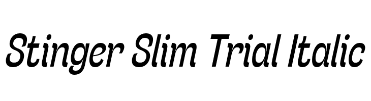 Stinger Slim Trial Italic  Free Fonts Download