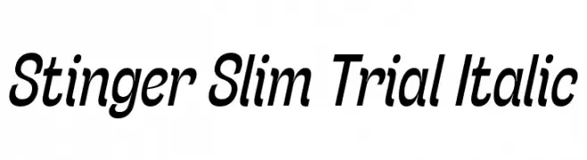 Stinger Slim Trial Italic  Descarca Fonturi Gratis