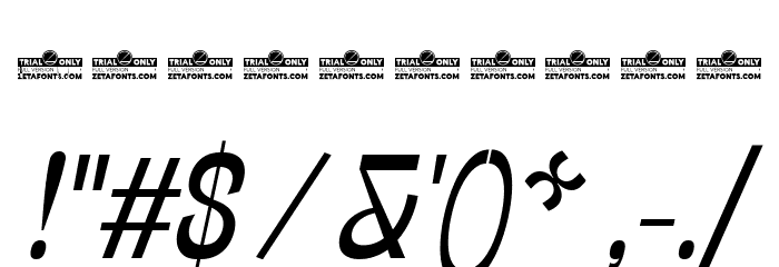 Stinger Slim Trial Italic Font OTHER CHARS