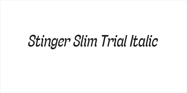 Stinger Slim Trial Italic Logo