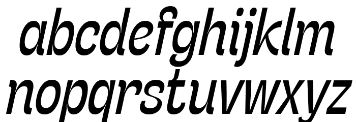 Stinger Slim Trial Italic Font LOWERCASE